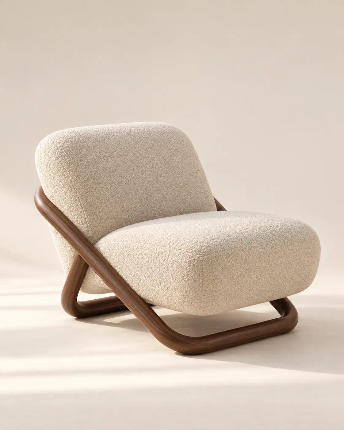 Croce Lounge Chair, Studio shot, three-quarter view