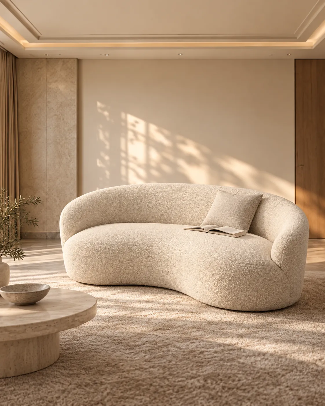Orbe Two-Seater, In a compact lounge